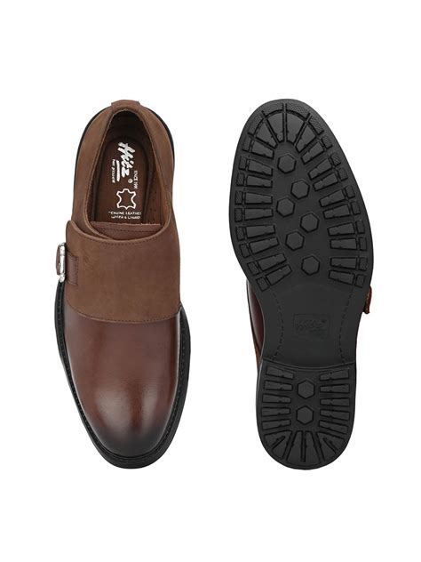 Hitz Men's Brown Leather Shoes with Buckle – Hitz Shoes Online