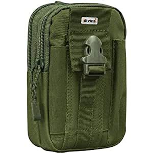 MexMy Water Resistant Waist Belt Molle Tactical Pouch, Army Green ...