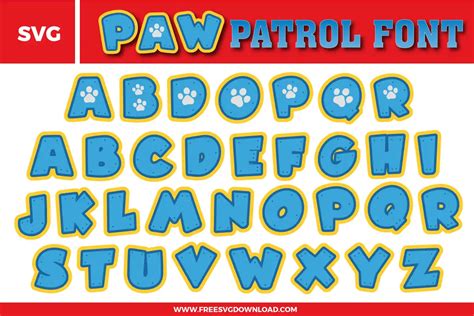 Paw Patrol Font Free SVG File | Free SVG Download