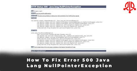 Image result for Error 500 Java.lang NullPointerException