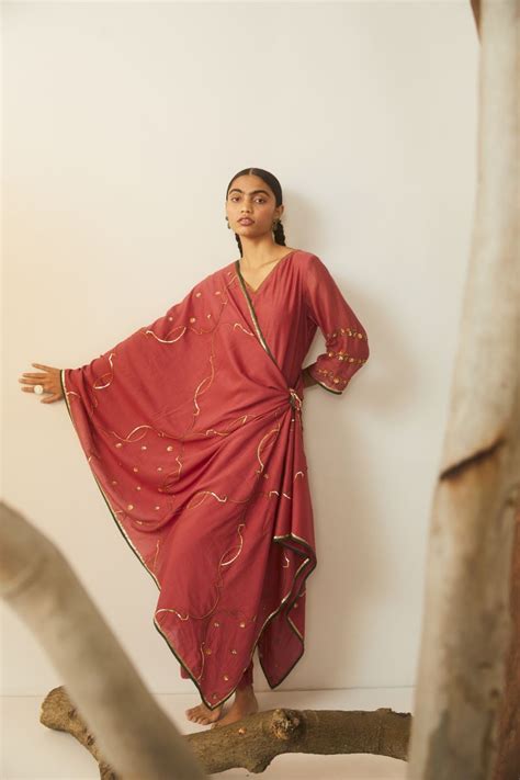 Buy - Watermelon meenakshi dupatta | Elan Store