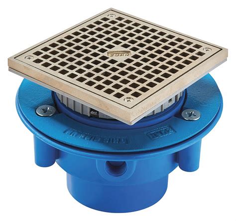 ZURN, 8 in Overall Dia, 5 in Overall Wd, Floor Drain - 29VN09|GR-FS05NI ...