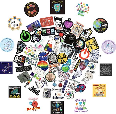 63pcs Funny Science Stickers Vinyl Decals for Classroom, Student ...