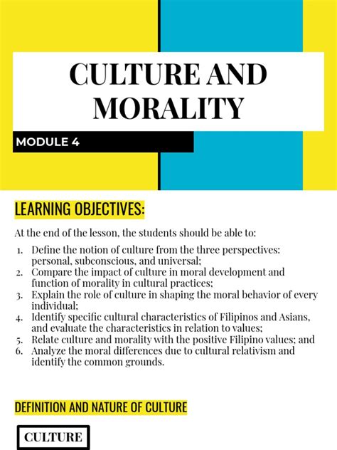 Module 4 - Culture and Morality | PDF | Morality | Relativism