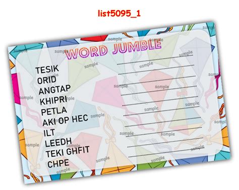 Word Jumble | Mind Games | Paper Games | Makar Sankranti Designs