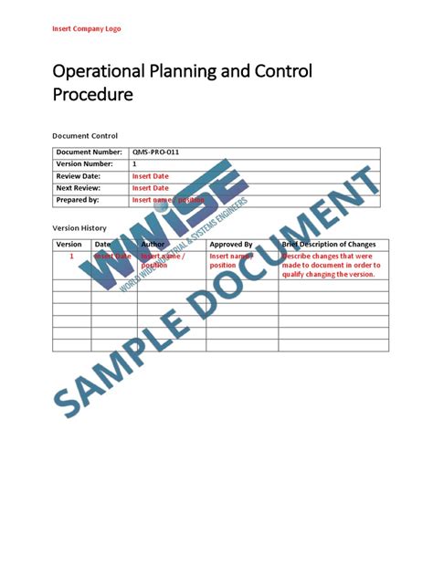 Image result for Operational Control Procedure