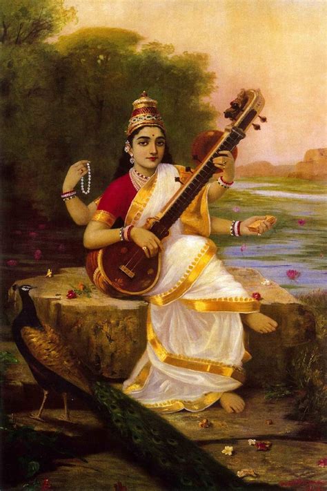 SCPmarts Canvas Print Goddess Saraswathi Unframed Canvas Prints Raja ...