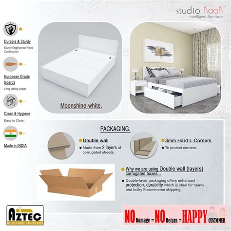 Aztec Queen Bed with 2 Drawers – StudioKook