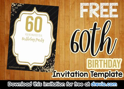 60Th Birthday Invitation Card Templates Free Download - invitationthomas48