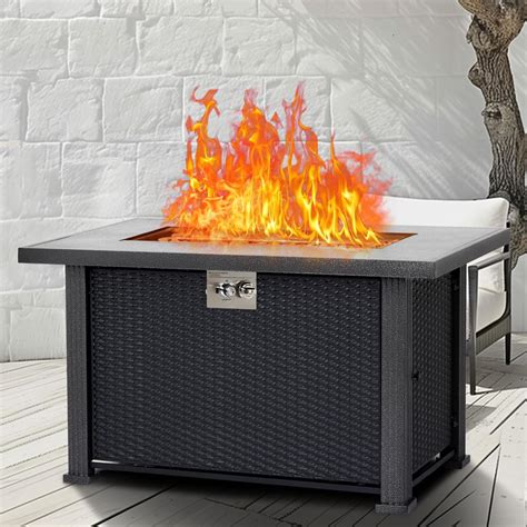 Amazon.com: 44 Inch Gas Fire Pit Outdoor Firepit Table, 50000BTU ...