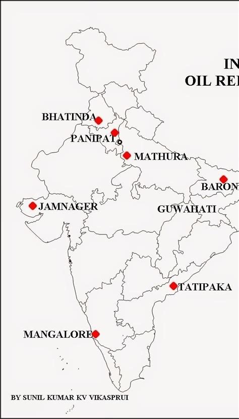 Get an outline map of India. Mark the places in the map where coal ...