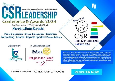 7th CSR Leadership Conference & Corporate Awards 2024, Karachi Marriott ...