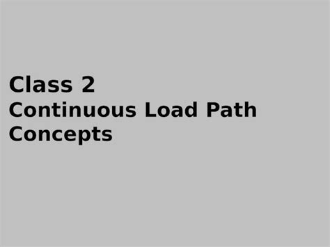 Image result for Load Path Analysis Basics