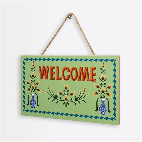 Buy Garnet Interiors Wooden Welcome Quote Hanging Wall Accent from Home ...