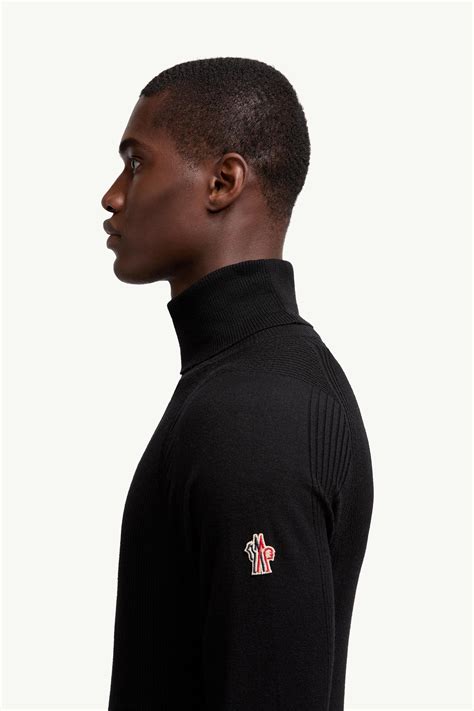Black Wool Turtleneck Sweater - Sweaters & Cardigans for Men | Moncler US