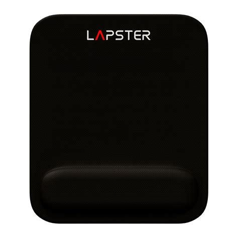 Lapster Black Ergonomic Mousepad with Gel Wrist Rest and Memory Foam ...