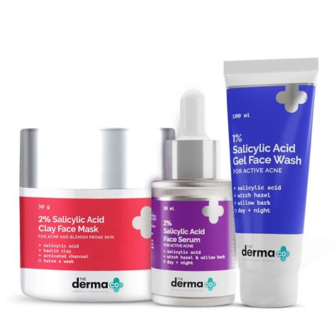 The Derma Co Goodbye Active Acne Salicylic Combo - 1% Salicylic Acid ...