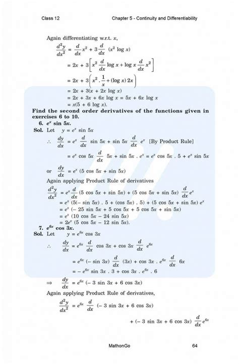 Image result for Class 12 Maths Chapter 5 Answers