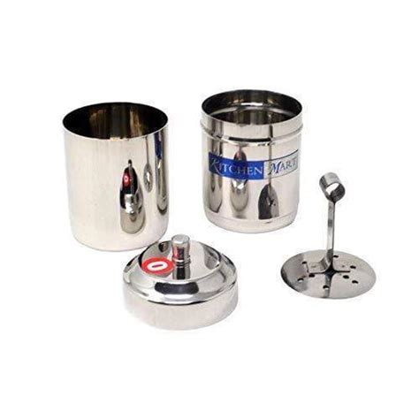 Kitchen Mart Stainless Steel South Indian Filter Coffee Drip Maker (2 ...