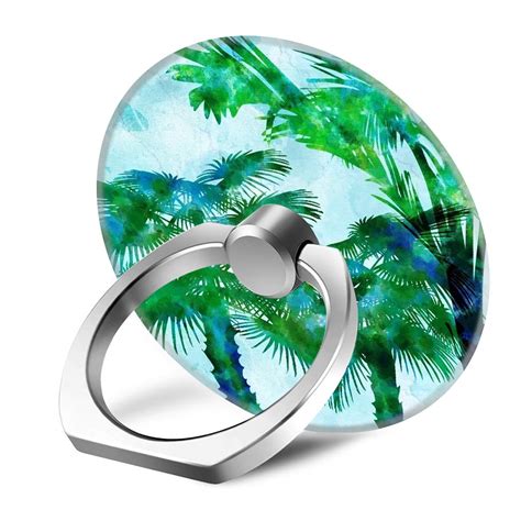 Watercolor Painting Palm Tree Phone Ring Stand Phone Ring Holder Grip ...