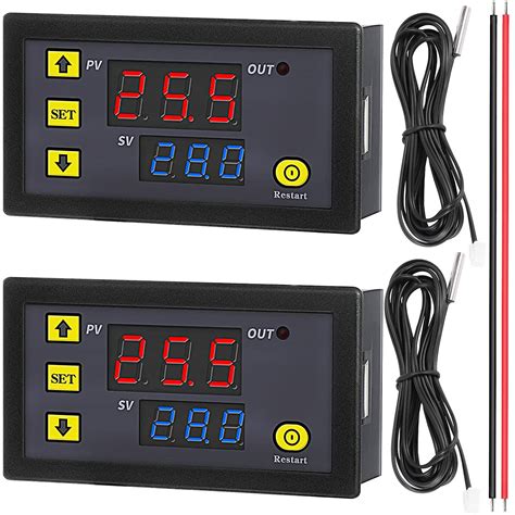 DKARDU 2 pcs W3230 Digital Temperature Controller Module DC 12V 20A LED ...