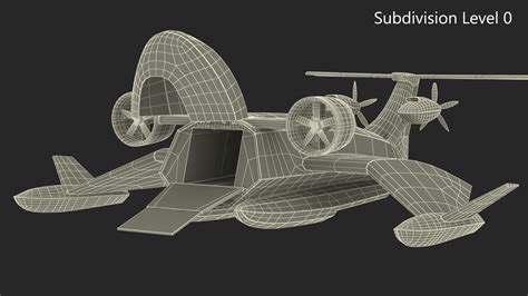 3D Flying Ship Concept Black Color Rigged model | 3D Molier International