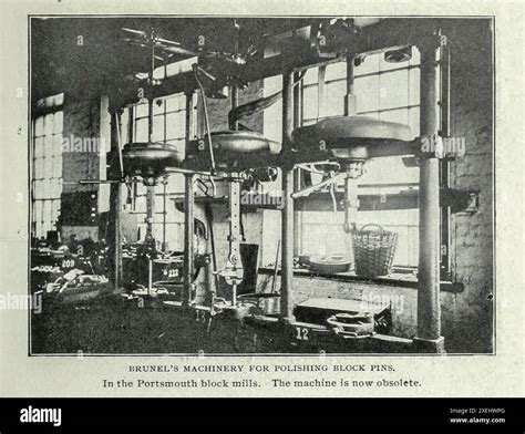 BRUNEL'S [Sir Marc Isambard Brunel ] MACHINERY FOR POLISHING BLOCK PINS ...