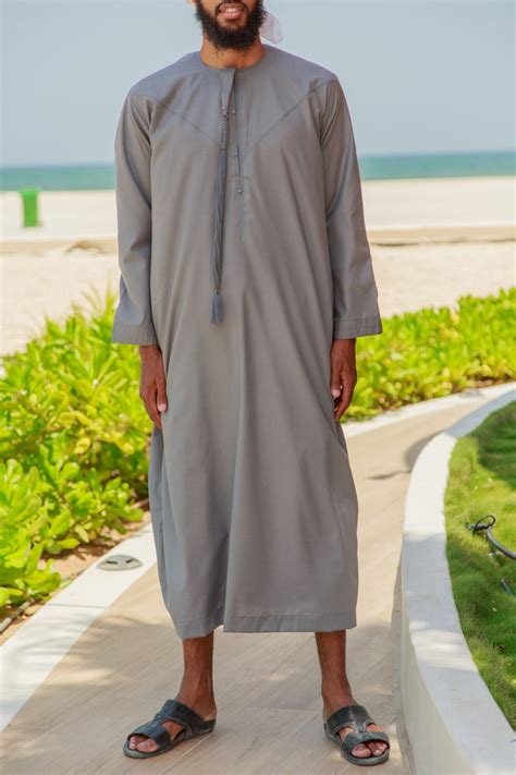 Emirati thobe - Grey - By Mens Thobes