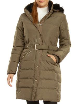 Faux Fur-Trim Quilted Parka