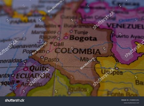 Colombia On World Map-geo Political Map Stock Photo 2598801491 | Shutterstock