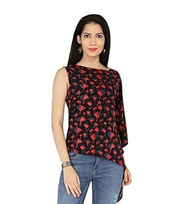 Buy Chimpaaanzee Irregular Sleeve Top Black at Amazon.in