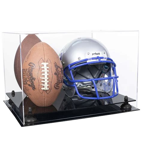 Double Helmet and Football Display Case | Better Display Cases
