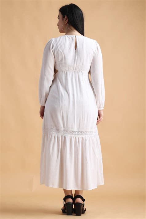 Stylish Bishop Sleeve Maxi Dress in Semi-Sheer Viscose Crepe for Party ...