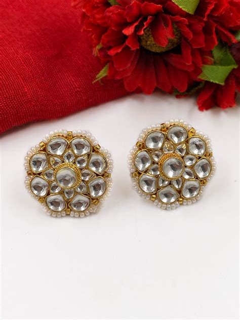 Buy Jadau Kundan Earrings For Women Online – Gehna Shop