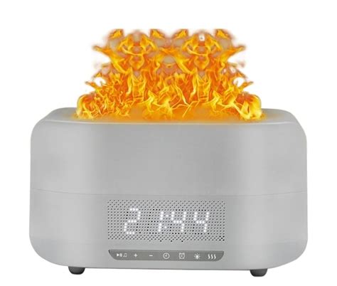 Buy 3NH 3 In 1 Flame Humidifier Clock With Remote Control, Bluetooth ...