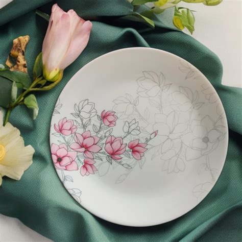 Buy Blu Blithe Melamine Plate Urmi, 6 Piece Melamine Plate Set for ...