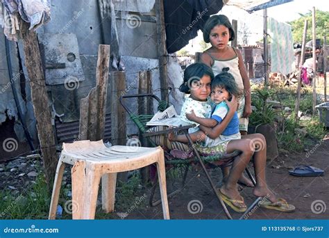 Group Portrait of Poor Paraguayan Children in Slum Editorial Stock Photo - Image of care ...