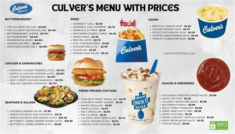 Culver's Menu With Prices | Order Online Delivery