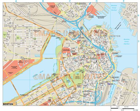 boston usa city map