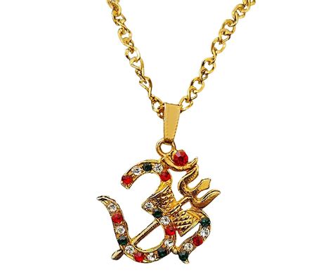 Buy GAZE JEWELS Necklace/Locket Gold Plated GANESH JI, HANUMAN JI, LORD ...