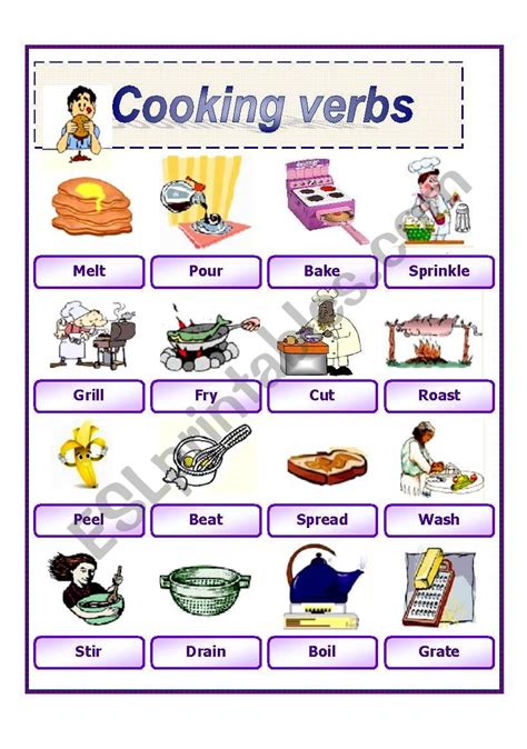 ESL Cooking Verbs Examples 的图像结果