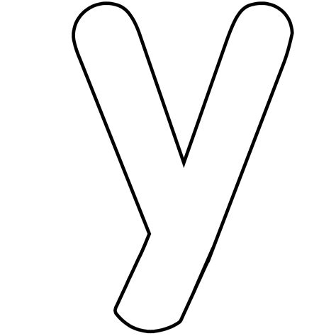 Letter Y Outline Template