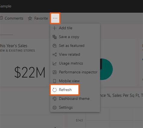 Power BI Refresh Button 的图像结果
