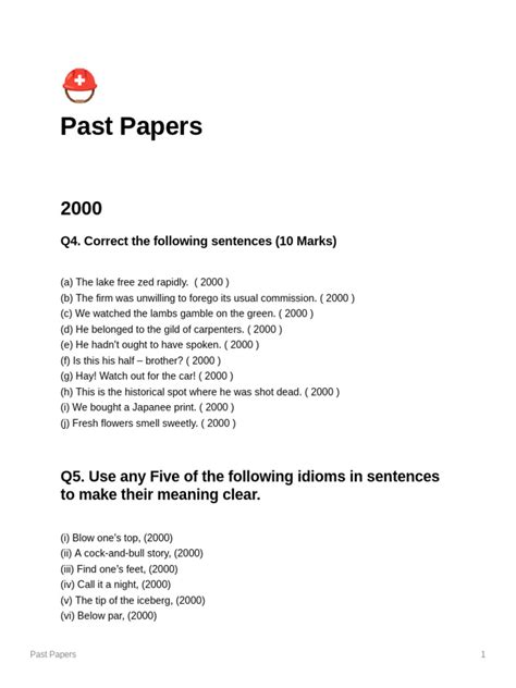 Old Exam Papers 的图像结果