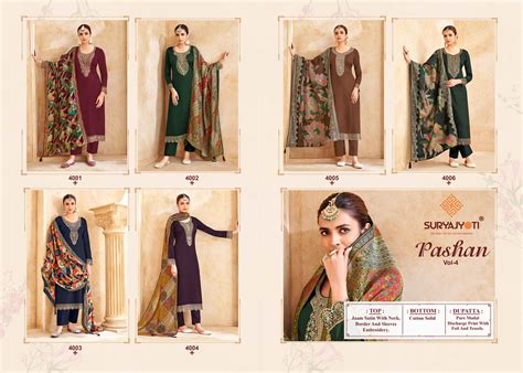 Suryajyoti Pashan Vol 4 Fancy Designer Dress Material