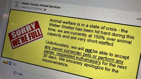 Weber County Animal Shelter says ‘animal welfare in state of crisis ...