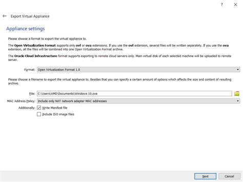 VirtualBox Export Files 的图像结果