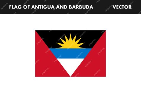 Premium Vector | Flag of antigua and barbuda antigua and barbuda flag ...