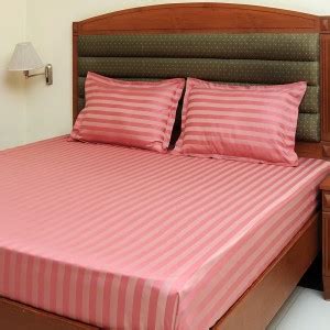 Callista Cotton Double Striped Flat Bedsheet - Buy Callista Cotton ...