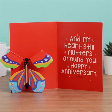 Anniversary Butterfly Card - Wedding Anniversary Greeting for Husband ...